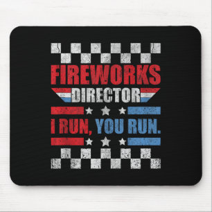 Tapis De Souris Funky 4 juillet Fireworks Directeur Je Vous Exécut