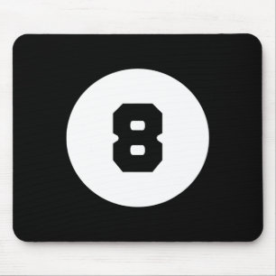 Tapis De Souris Funky 8 Ball Magic Huit Ball Billard Pool Noir