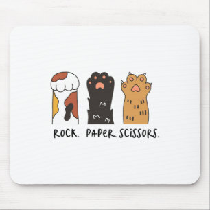 Tapis De Souris Funky Cat Rock Ciseaux Papier Cute Cat Paquets Enf