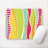 Tapis de souris funky coloré (Avec souris)