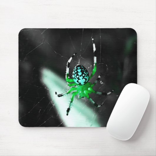 Tapis De Souris Funky Green Spider (Avec souris)