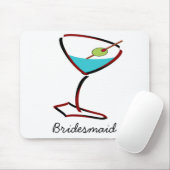 Tapis De Souris Funky martini rouge Bridesmaid Faveurs (Avec souris)