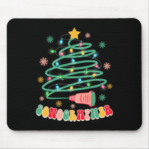 Tapis De Souris Funky Noël Vibes Sonographer Ultrasound