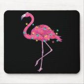 Tapis De Souris Funky Xmas Lumières Nk Flamant rose Trocal Noël Da (Devant)