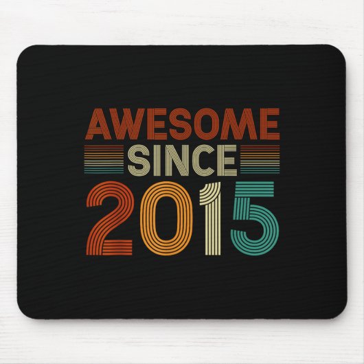Tapis De Souris Funny 10 Year Old Awesome Since 2015 Birthday Son  (Devant)