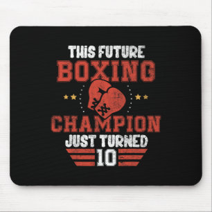 Tapis De Souris Funny 10e anniversaire Boxing Tee Birthday Boy