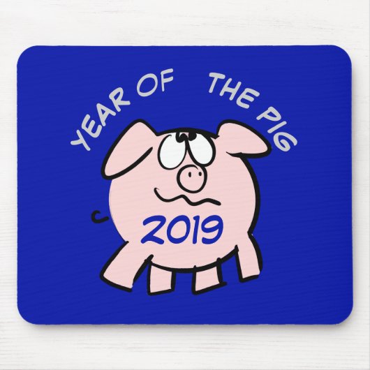 Tapis De Souris Funny 2 Cartoon Pig année 2019 Choisir la souris c (Devant)
