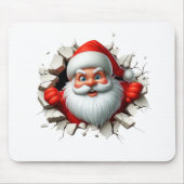 Tapis De Souris Funny 3D Santa Claus Christmas Holiday Design (Devant)