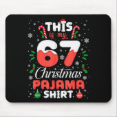 Tapis De Souris Funny 67 Christmas Pajamas Shirt Six Seven Meme Br (Devant)