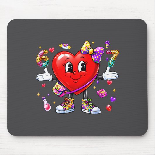 Tapis De Souris Funny 67 Heart Valentines Day Six Seven Meme 6 7 W (Devant)