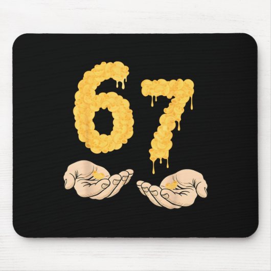 Tapis De Souris Funny 67 Six Seven Cheesy Mac & Cheese 6 7 Kid (Devant)