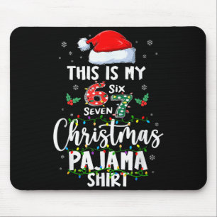 Tapis De Souris Funny 67 T-shirt de Noël Pyjama Six Sept Meme Br