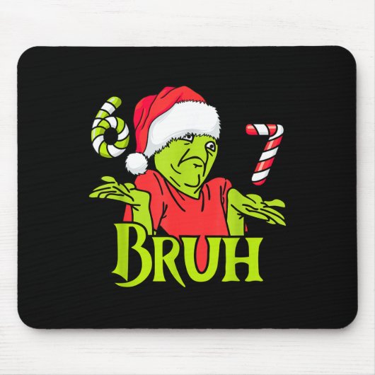 Tapis De Souris Funny 6 7 Bruh Merry Christmas Santa 67 Meme Men W (Devant)