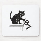 Tapis De Souris Funny 6 7 Meme Cat Knocking Off 67  (Devant)
