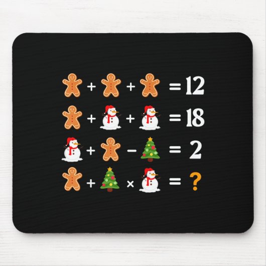 Tapis De Souris Funny 6 7 Meme Christmas Order Of Operations Math  (Devant)