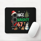 Tapis De Souris Funny 6-7 Meme Nice Naughty 67 Christmas Brain Rot (Avec souris)