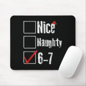 Tapis De Souris Funny 6-7 Meme Nice Naughty 67 Christmas Brain Rot (Avec souris)