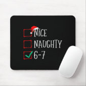 Tapis De Souris Funny 6-7 Meme Nice Naughty 67 Christmas Six Seven (Avec souris)