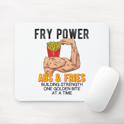 Tapis De Souris Funny Abs Exercise French Fries Muscle Building Bo (Avec souris)