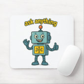 Tapis De Souris Funny Ai Robot With Ask Anything Quote _ Geek Tee  (Avec souris)