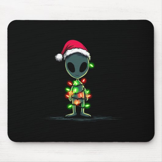 Tapis De Souris Funny Alien Christmas Graphics Lights Lover Extrat (Devant)