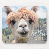 Tapis De Souris Funny Alpaca Llama Don't Touch I Spit (Devant)