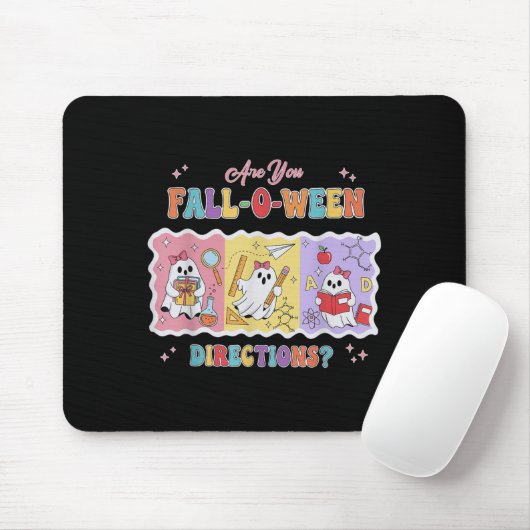 Tapis De Souris Funny Are You Fall O Ween Directions Teacher Hallo (Avec souris)