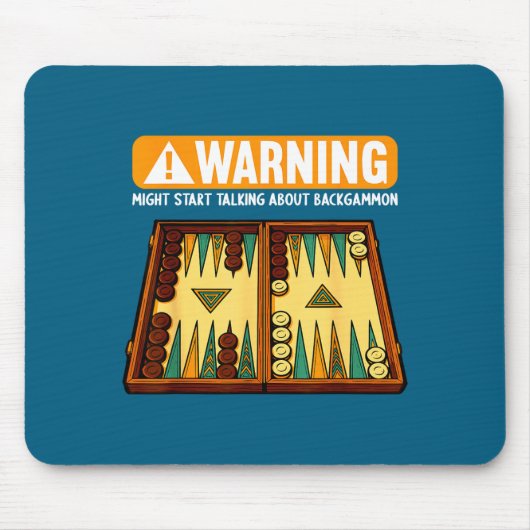 Tapis De Souris Funny Backgammon  (Devant)