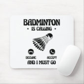 Tapis De Souris Funny Badminton Player Love Shuttle Design 2 (Avec souris)
