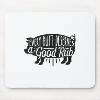 Tapis De Souris Funny Barbecue Barbecue Porc Chaque Butt Aime Méri