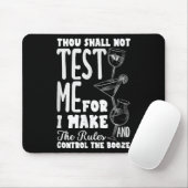 Tapis De Souris Funny Bartender Thou Shall Not Test Me Quote (Avec souris)