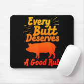 Tapis De Souris Funny Bbq Art For Men Women Grilling Meat Smoking (Avec souris)