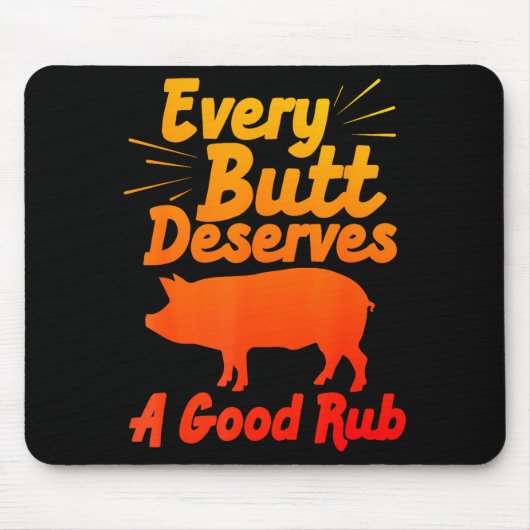 Tapis De Souris Funny Bbq Art For Men Women Grilling Meat Smoking (Devant)