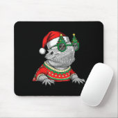 Tapis De Souris Funny Bearded Dragon Santa Hat Christmas (Avec souris)