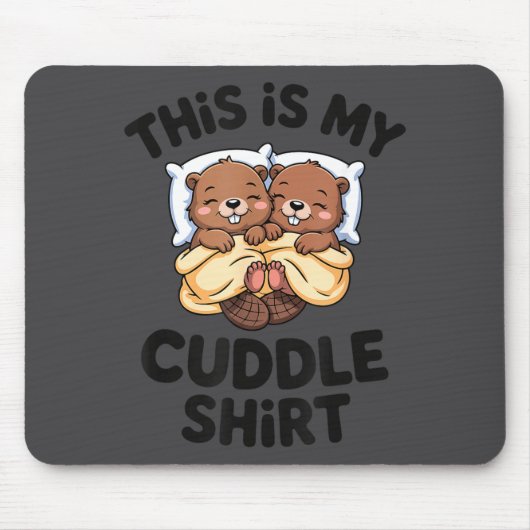 Tapis De Souris Funny Beaver Couple This Is My Cuddle  (Devant)