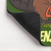 Tapis De Souris Funny beaver with chainsaw cartoon humor (Coin)