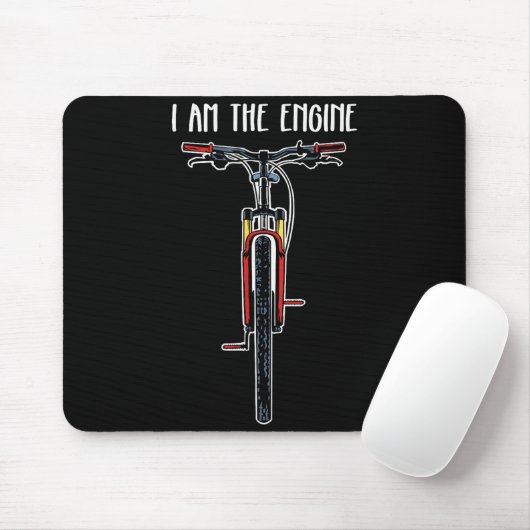 Tapis De Souris Funny Bicycle I Am The Engine (Avec souris)