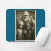 Tapis De Souris Funny Bigfoot, Alien, &amp; Yeti Sasquatch Rock On (Avec souris)