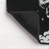 Tapis De Souris Funny Bigfoot Flying Into Space With Stars And Cos (Coin)