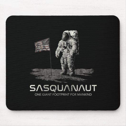 Tapis De Souris Funny Bigfoot Sasquatch Space Sasquanaut  (Devant)