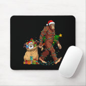 Tapis De Souris Funny Bigfoot Steals Santa &amp; Xmas Tree - Chris (Avec souris)