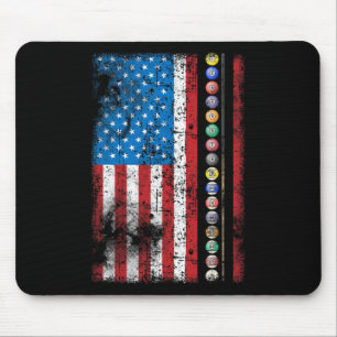 Tapis De Souris Funny Billiards Pool Hall Snooker Vintage American