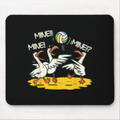 Tapis De Souris Funny Bird Playing Volleyball Mine Game Day Beach (Devant)