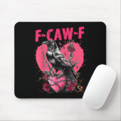 Tapis De Souris Funny Black Bird F-caw-f Anti Valentines Day Singl (Avec souris)