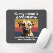 Tapis De Souris Funny Black Mouth Cur Dog Saying  (Avec souris)
