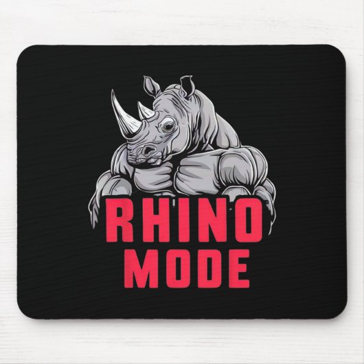 Tapis De Souris Funny Bodybuilding Rhino Mode d'entraînement Fitne (Devant)