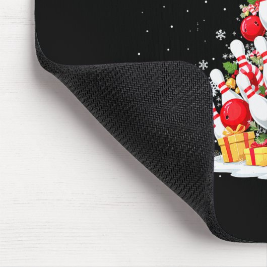 Tapis De Souris Funny Bowling Christmas Tree Lights Xmas For Men & (Coin)