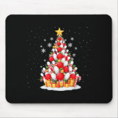 Tapis De Souris Funny Bowling Christmas Tree Lights Xmas For Men & (Devant)