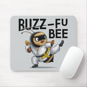 Tapis De Souris Funny Buzz-Fu Bee Arts martiaux