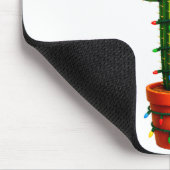 Tapis De Souris Funny Cactus Santa Hat Xmas Tree Lights Merry Chri (Coin)